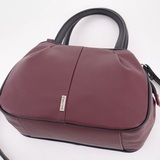 Сумка Саломея 479 гладкий бордо + черный