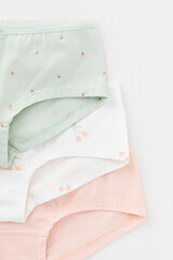 трусы/ уп  для девочки  К 1964-3уп/зеленая пастель,зефир,сахар,вишня
