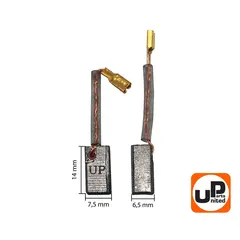 Щетка графитовая UNITED PARTS для HITACHI (аналог 999005 / 999067) 6,5х7,5х14мм (90-0895)