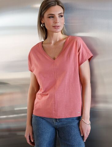 Футболка из фактурного полотна из 100% хлопка  D49.070 (114390)