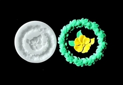 Силиконовый молд рамка венок Виноградная лоза средний + цветок в подарок