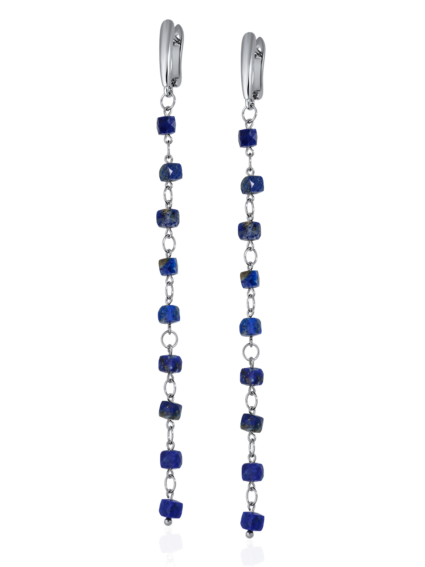 Длинные серьги с лазуритом