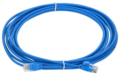 ITK Коммутационный шнур кат.5E UTP LSZH 3м slim язычок син.
