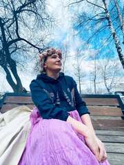 Таямница. Платье льняное с капюшоном, вышивка по переду PL-422616