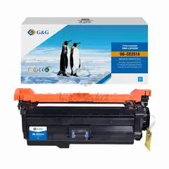 Картридж G&G, аналог HP CE251A голубой 7k с чипом