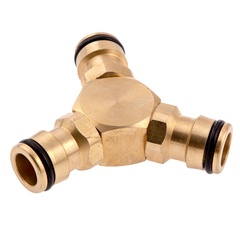 Тройник для разветвления или соединения, штуцерный, латунный Palisad ,66568