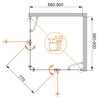 Душевой уголок Cezares ELENA A-22 ELENA-W-A-22-120-P-Cr
