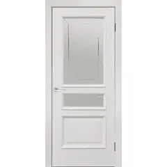 Купить Межкомнатная дверь шпон Асти ясень белый остеклённая