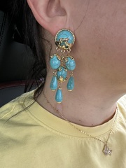 Серьги Le Vintage с подвесками из бирюзы