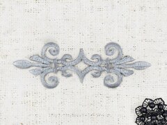 Термоаппликация орнамент, р. 17×5,7 см, серебро