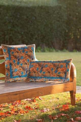 Подушка декоративная 50х50 Frati Home The Tiger Jungle желтый с бирюзовым