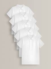 Поло школьное для мальчика Next 631-025, 5 шт., Белый