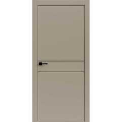 Купить Межкомнатная дверь экошпон Tamburat Light Geometry 4309 лофт мокко кромка ABS чёрная глухая