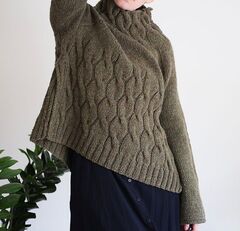 Описание по вязанию джемпера спицами "Dark Moss"