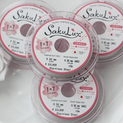 Ювелирный тросик Sakulux 0.5 мм СЕРЕБРО, 10 метров, ТР040
