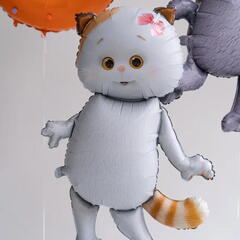 Сет гелиевых шаров Кот Басик и его подружка