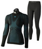 Премиальный комплект термобелья Mico Extra Dry Skintech Black-Blue женский