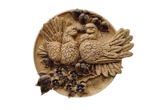 Силиконовый молд Голуби (медальон) № 0467