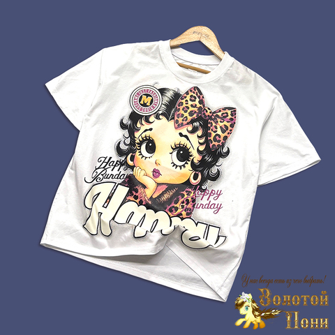 Футболка хлопок д (9-13) 260112-W374