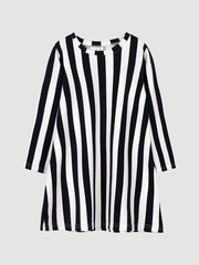 Платье трапеция Mjölk Black Stripes, с длинным рукавом