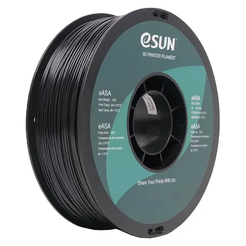 Катушка пластика eASA ESUN 1.75 мм 1кг., черная