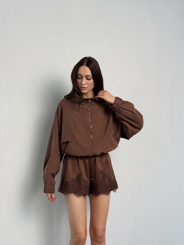 Бомбер шоколадный