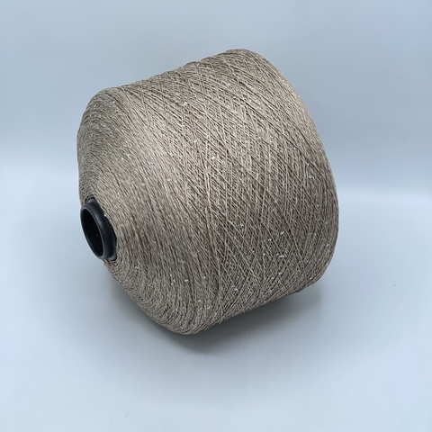 Бобинная пряжа, Linette Pailletes, 450м, 80% Лен, 20% Полиэстер(пайетка), Овес+пайетка. 39439