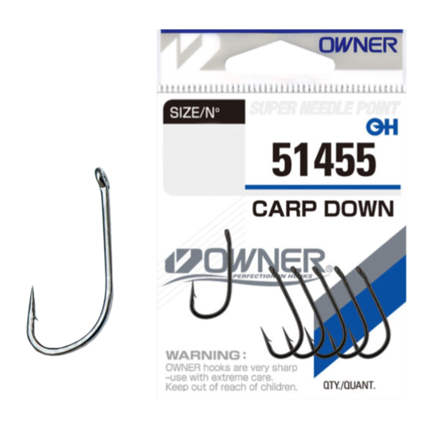 51455 № 1 Крючки OWNER/C'ULTIVA  CARP DOWN / продажа от 5 уп.