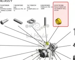 Шкив привода вала проявки Ricoh Pulley drive development roller:59t оригинальный D1791266