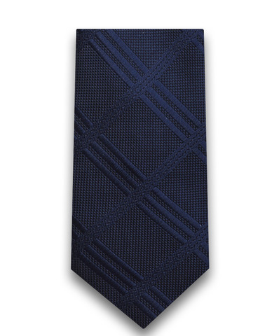 Темно-синий галстук с текстурой TSAREVICH 2020