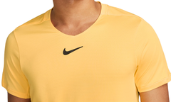 Теннисная футболка Nike Court Dri-Fit Advantage Crew Top - citron pulse/black
