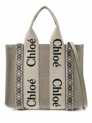 Сумка-тоут женская Chloé Woody Mini бежевый