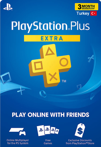 Playstation Store Турция: 3-месячная подписка PlayStation Plus Extra [услуга покупки подписки в аккаунт PSN Турция]