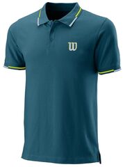 Поло теннисное Wilson Srript Eco Cotton Polo-Slimfit M - blue coral