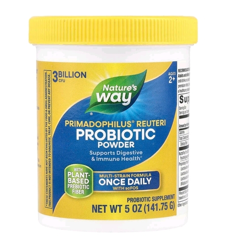 Nature's Way, Primadophilus, Reuteri Superior Probiotic, полиштаммный порошок с scFOS, 141,75 г