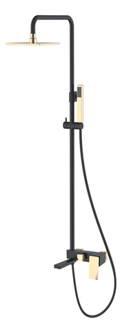 Boheme Q 148-BG.2 Стойка для душа, цвет: чёрный,золото