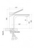 Смеситель для раковины ODRA однорычажный клик клак Cersanit 63050
