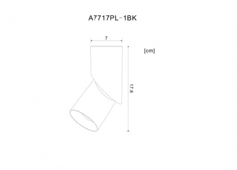Накладной светодиодный светильник Arte Lamp MEISU A7717PL-1BK