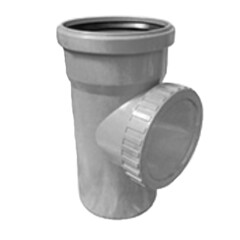 Ревизия с крышкой ПП (полипропилен) для канализации Дн 110, Valfex