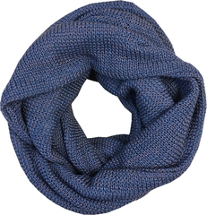 Однотонный шарф-снуд ANRU лавандово-синий меланж - стильный и теплый аксессуар для демисезона и зимы.