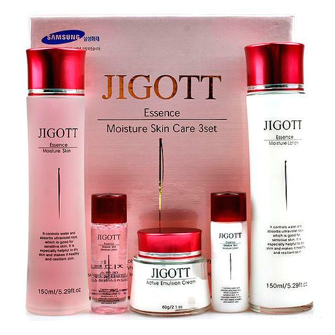 Jigott Essence Moisture Skin Care 3Set Набор уходовый увлажняющий