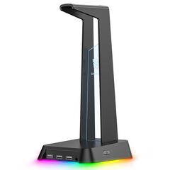 Подставка для наушников с RGB подсветкой и USB выходами