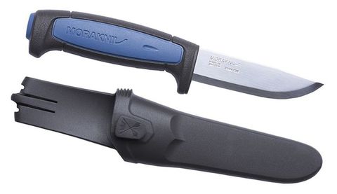 Нож Morakniv Pro S стальной разделочный, лезвие: 91 mm, прямая заточка, черный/синий (12242)