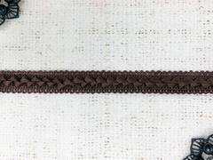 Тесьма декоративная Самоса с атласом, ш. 1,8 см, тёмно-коричневый