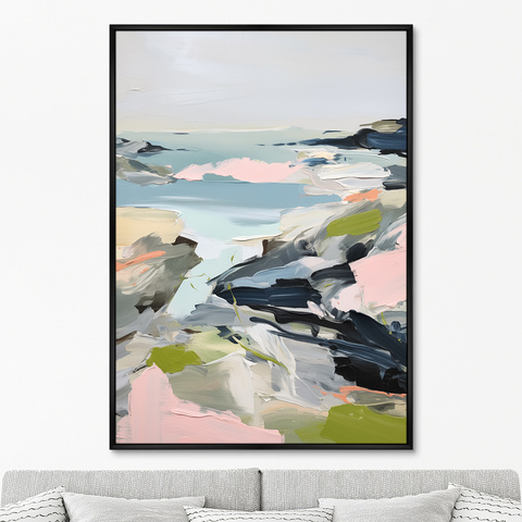 ArtNoMore - Репродукция картины на холсте Landscape collection, Sea bay in autumn, No 2, 2024г.