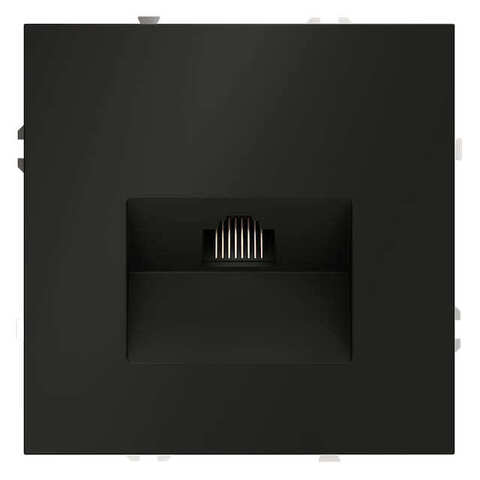Розетка компьютерная RJ45 кат.6. Цвет Чёрный матовый. MAYTONI. VOLTUM S70. VLS060108