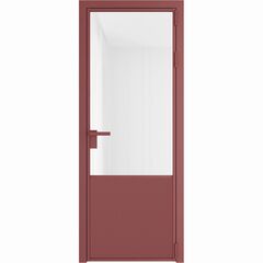 Алюминиевая дверь 19AG красный антрацит остеклённая