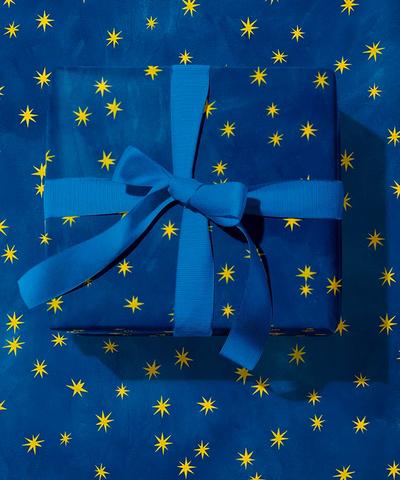 Упаковочная бумага О' Звезды синие