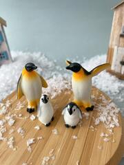Пингвины Семья, фигурки декоративные, кукольные миниатюры, 2,5-4,5 см, набор 4 шт микс.