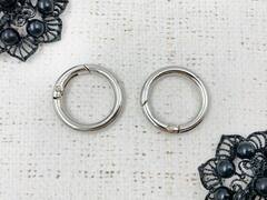 Кольцо-карабин для сумок, d 2 см, никель